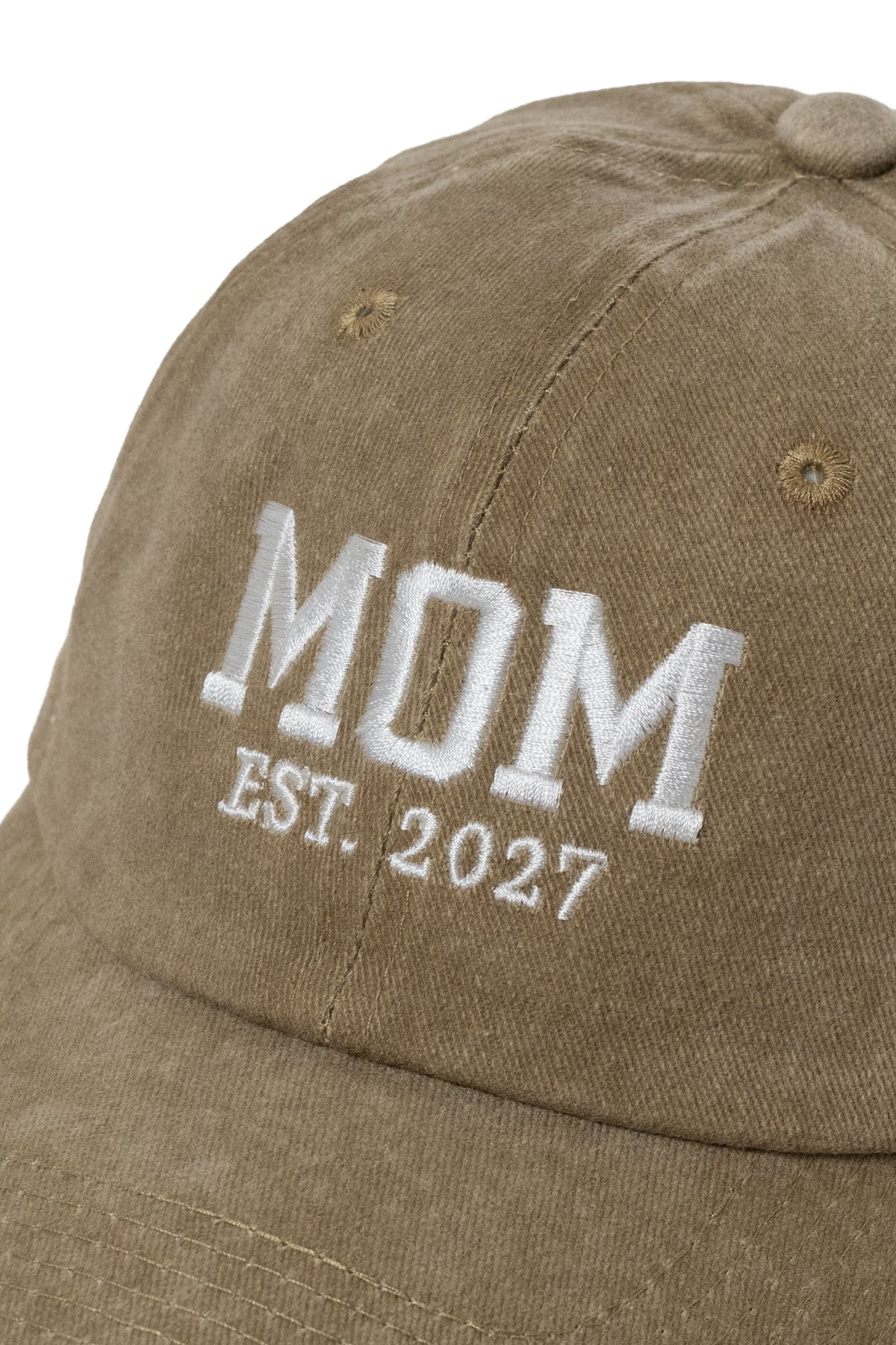 Nakışlı Şapka 2027 Mom Dad Şapka 2li paket Anne Baba Yıkamalı Kumaşlı Şapka Pamuklu Ayarlı