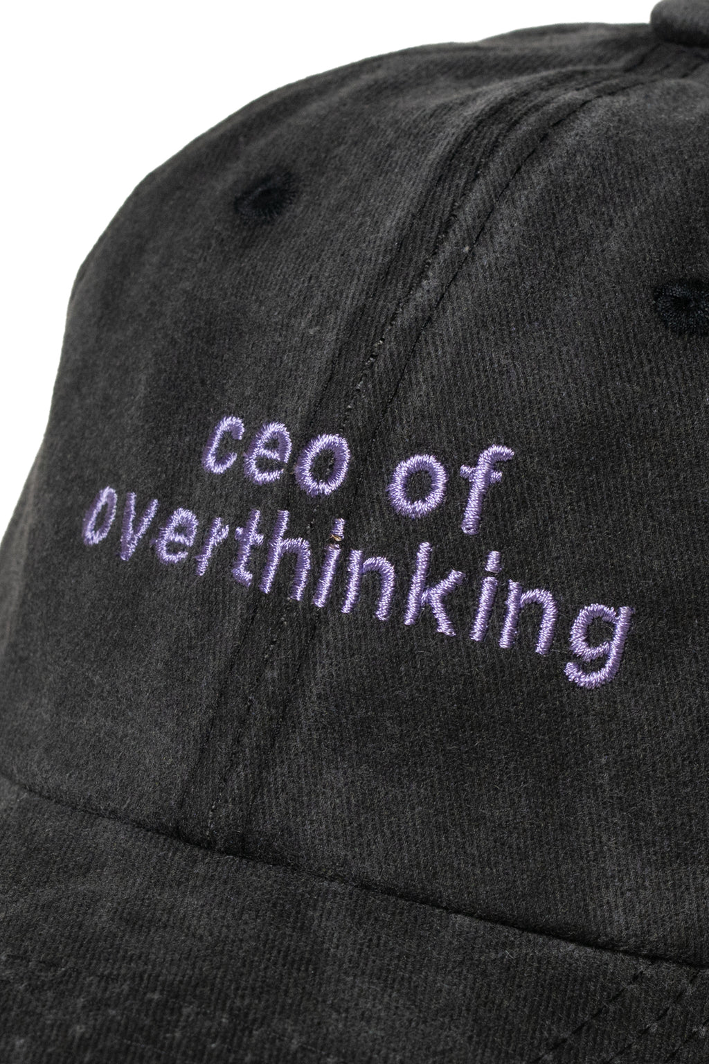 Yazı Nakışlı Şapka Pamuk Kumaşlı ve Ceo of Overthinking Sloganlı Şapka