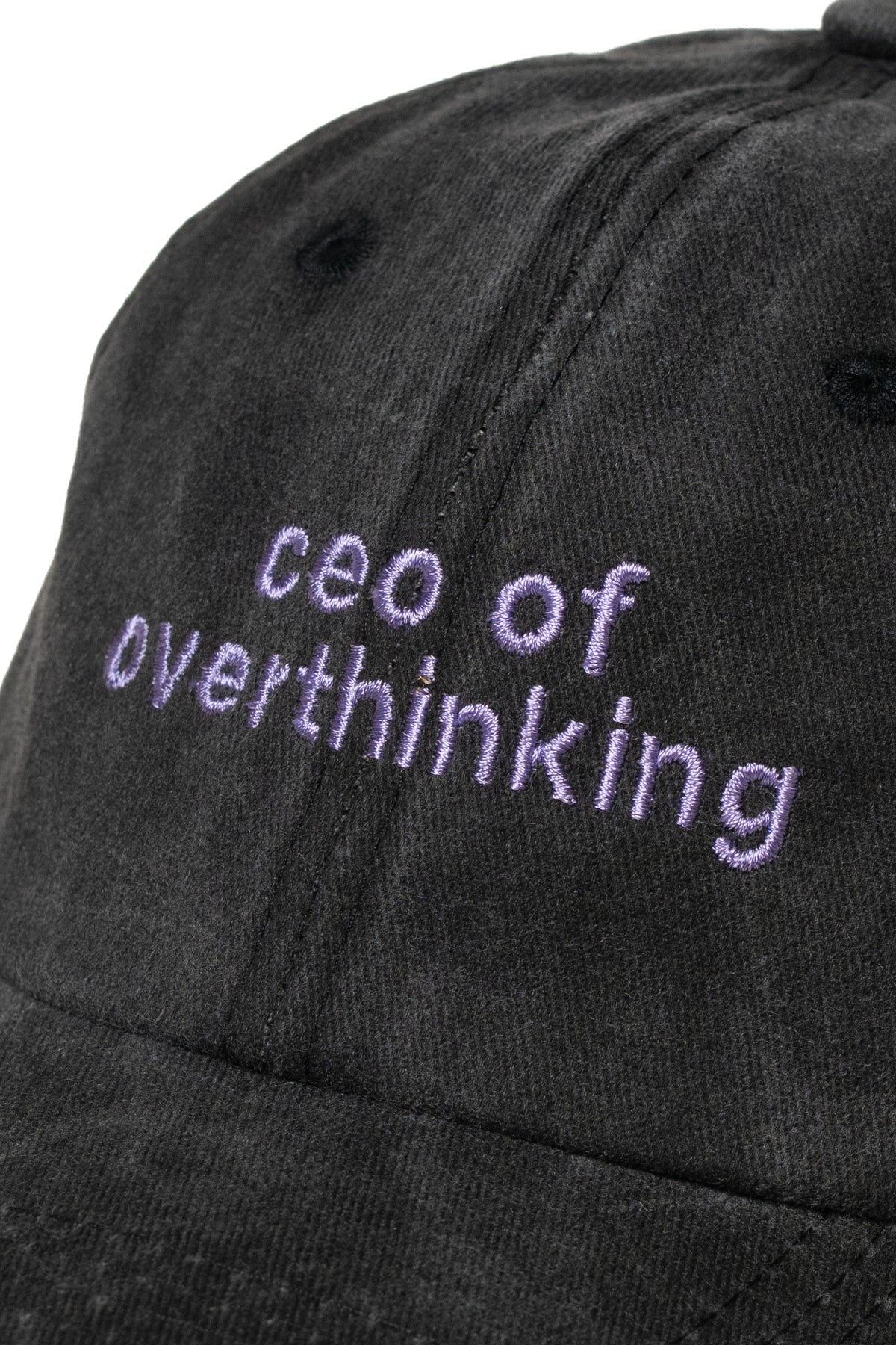 Yazı Nakışlı Şapka Pamuk Kumaşlı ve Ceo of Overthinking Sloganlı Şapka