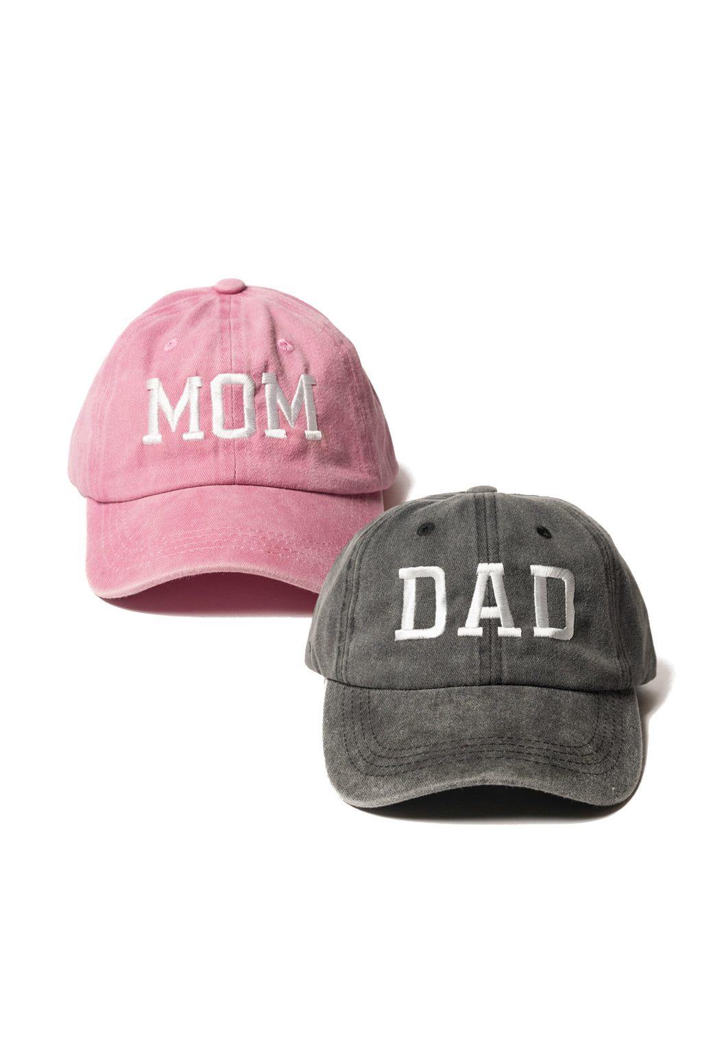 Nakışlı Mom Dad Anne Baba Şapka 2li Paket Yıkamalı Kumaşlı ve Yazı Nakışlı Şapka Pamuklu Siperlikli Ayarlı Şapka Günlük Tarz
