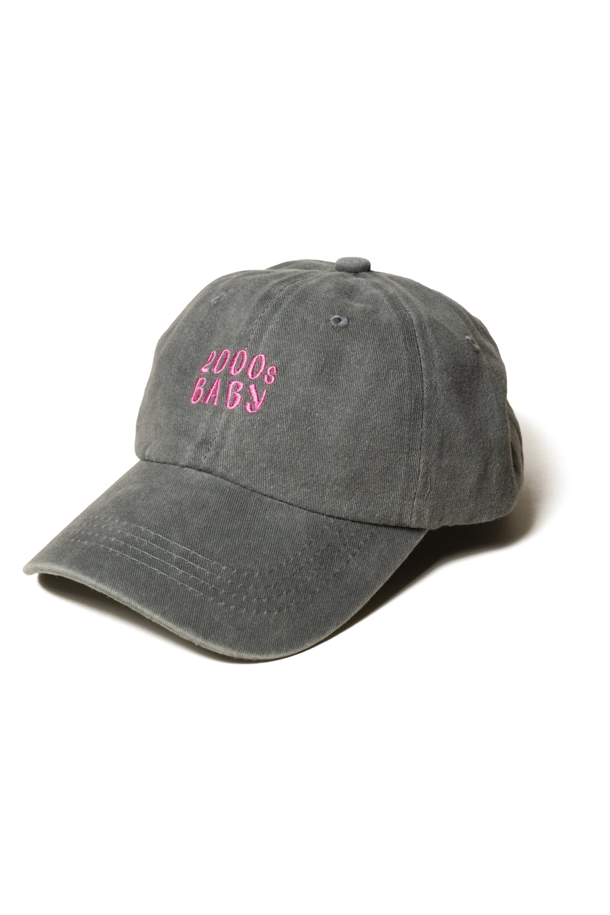 Nakışlı Şapka Y2K Streetwear Pamuk Şapka Eskitme Kumaşlı ve Yazı Nakışlı Pamuklu Şapka