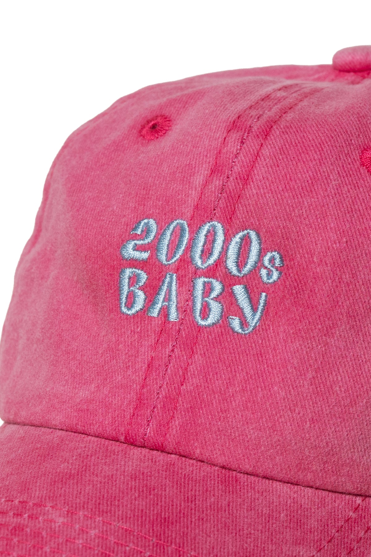 Nakışlı Şapka Y2K Streetwear Pamuk Şapka Eskitme Kumaşlı ve Yazı Nakışlı Pamuklu Şapka