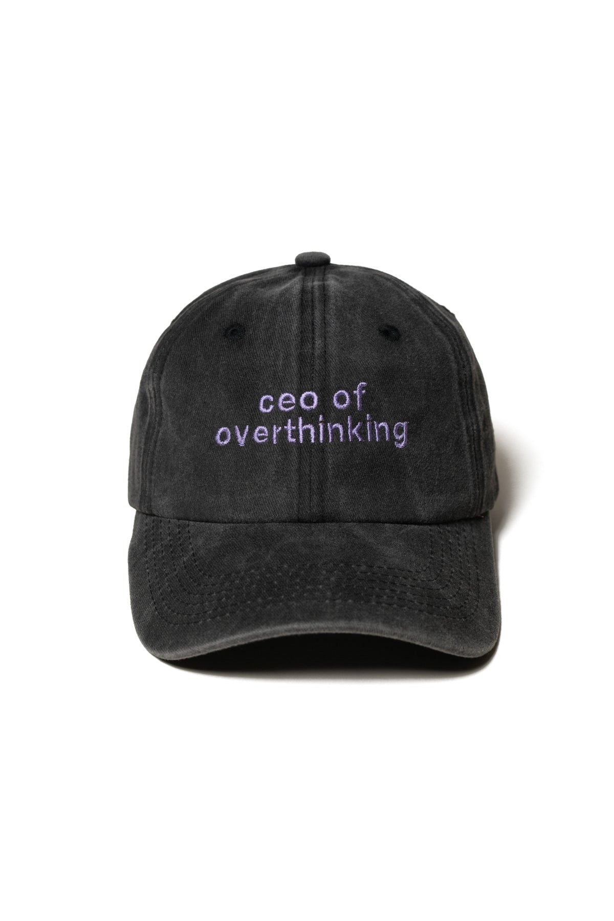 Yazı Nakışlı Şapka Pamuk Kumaşlı ve Ceo of Overthinking Sloganlı Şapka